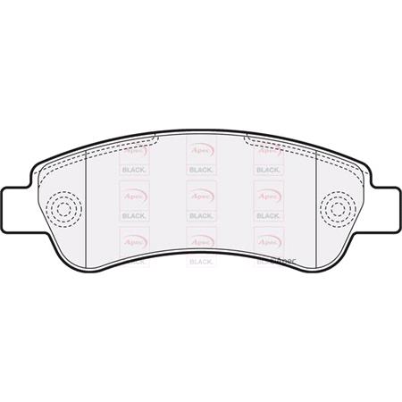 APEC BLACK Rear Brake Pads (Full set for Rear Axle)   PAD1589B