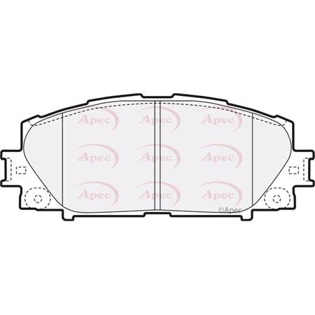 APEC braking Front Brake Pads (Full set for Front Axle)