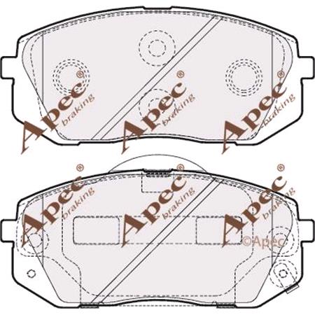 APEC Front Brake Pads (Full set for Front Axle)   PAD1617