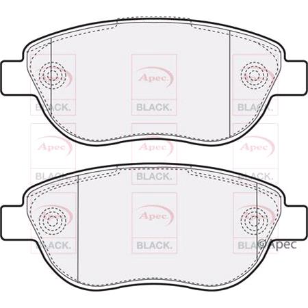 APEC BLACK Front Brake Pads (Full set for Front Axle)   PAD1630B