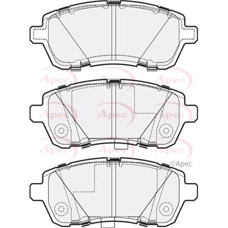 APEC Front Brake Pads (Full set for Front Axle)   PAD1835