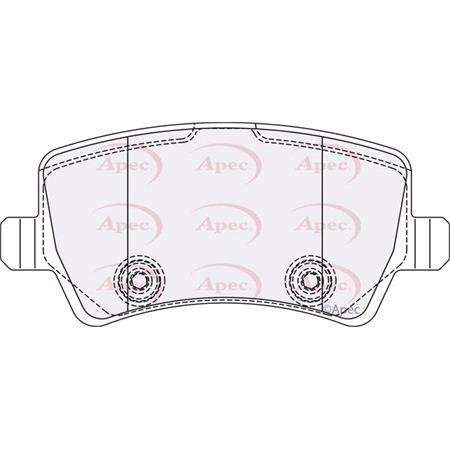 APEC Rear Brake Pads (Full set for Rear Axle)   PAD1857