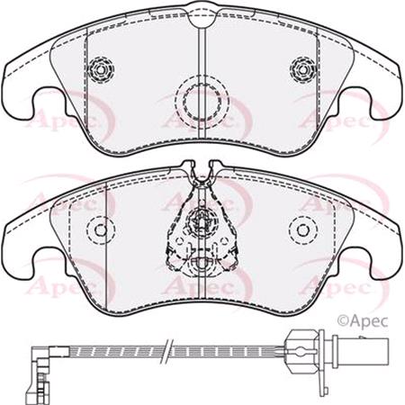 APEC braking Front Brake Pads (Full set for Front Axle)