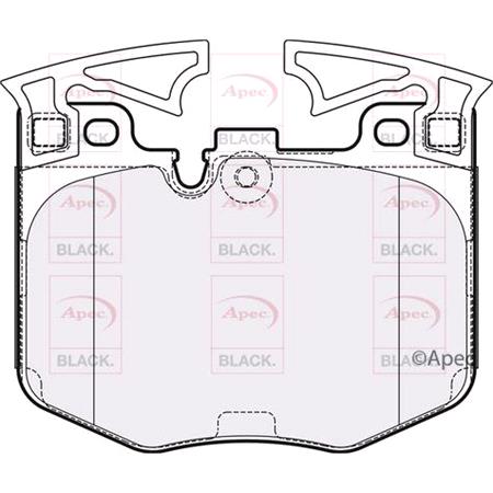 APEC BLACK Front Brake Pads (Full set for Front Axle)   PAD2147B