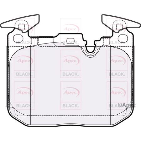 APEC BLACK Front Brake Pads (Full set for Front Axle)   PAD2170B