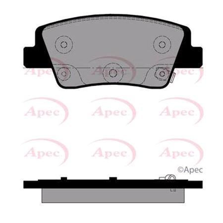 APEC Rear Brake Pads (Full set for Rear Axle)   PAD2596