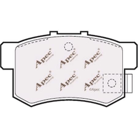 APEC Rear Brake Pads (Full set for Rear Axle)   PAD680