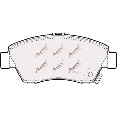 APEC Front Brake Pads (Full set for Front Axle)   PAD815