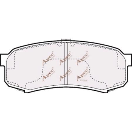 APEC Rear Brake Pads (Full set for Rear Axle)   PAD822
