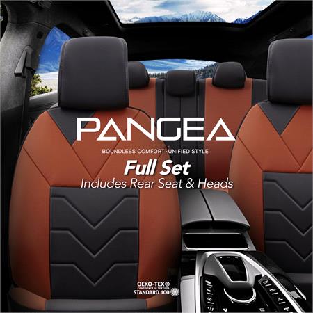 Pangea Artificial Leather Car Seat Covers   Black and Tobacco For Nissan ALMERA Mk II Saloon 2000 2006