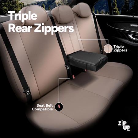 Pangea Artificial Leather Car Seat Covers   Beige For Nissan ALMERA Mk II Saloon 2000 2006