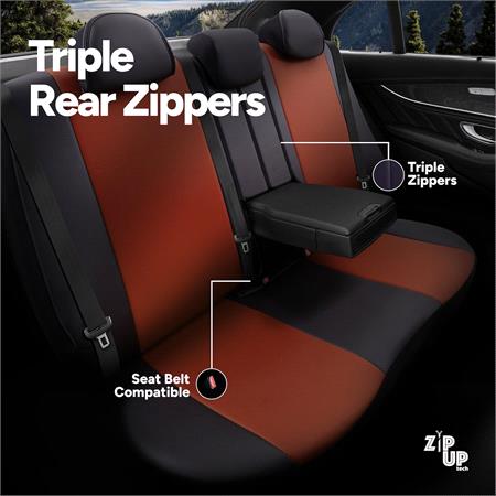 Pangea Artificial Leather Car Seat Covers   Black and Tobacco For Nissan ALMERA Mk II Saloon 2000 2006