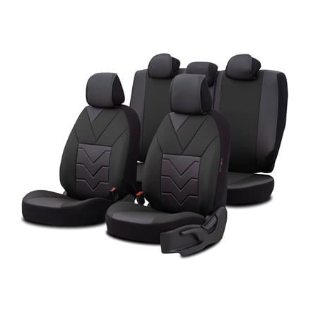 Pangea Artificial Leather Car Seat Covers   Black For Nissan ALMERA Mk II Saloon 2000 2006