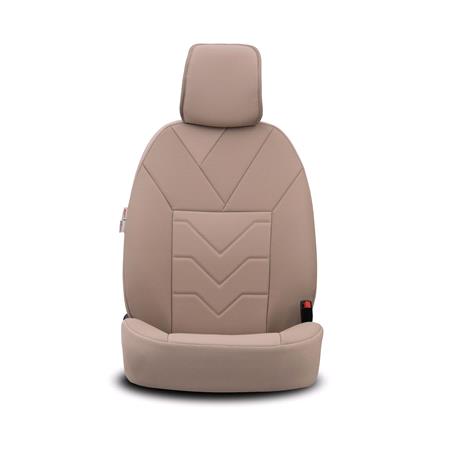 Pangea Artificial Leather Car Seat Covers   Beige For Nissan ALMERA Mk II Saloon 2000 2006