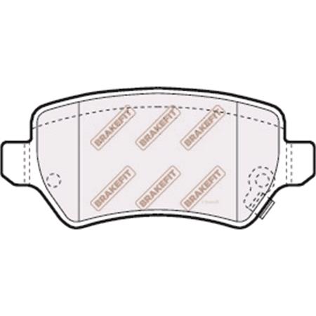 BrakeFit (APEC Blue) Rear Brake Pads (Full set for Rear Axle)   PD3070