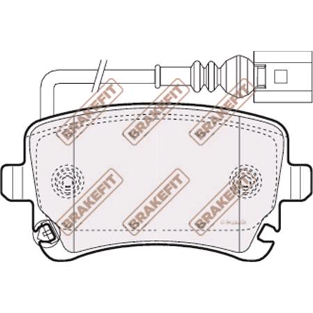 BrakeFit (APEC Blue) Rear Brake Pads (Full set for Rear Axle)   PD3120