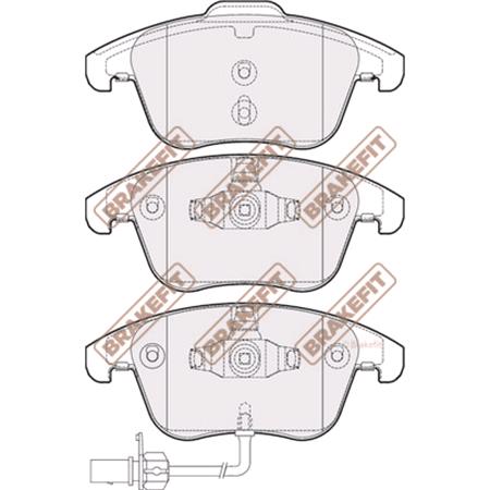 BrakeFit (APEC Blue) Front Brake Pads (Full set for Front Axle)