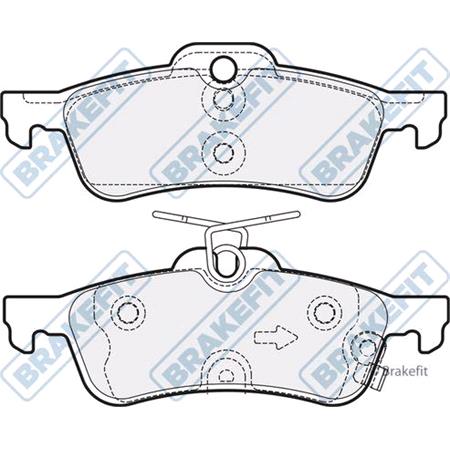 BrakeFit (APEC Blue) Rear Brake Pads (Full set for Rear Axle)