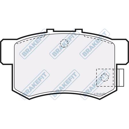 BrakeFit (APEC Blue) Rear Brake Pads (Full set for Rear Axle)   PD3433