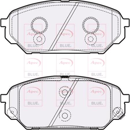 APEC Front Brake Pads (Full set for Front Axle)   PD3872