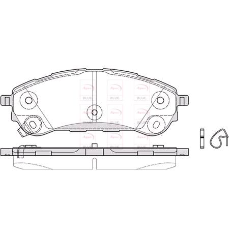 BrakeFit (APEC Blue) Rear Brake Pads (Full set for Rear Axle)   PD3959