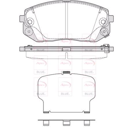 APEC Front Brake Pads (Full set for Front Axle)   PD3965