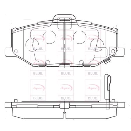 APEC Front Brake Pads (Full set for Front Axle)   PD3991