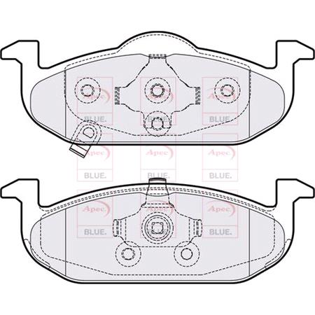 APEC Front Brake Pads (Full set for Front Axle)   PD4251