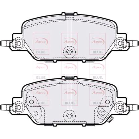 APEC Rear Brake Pads (Full set for Rear Axle)   PD4304
