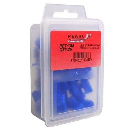 Pearl Wiring Connectors   Blue   Scotchlok Type   Pack of 25