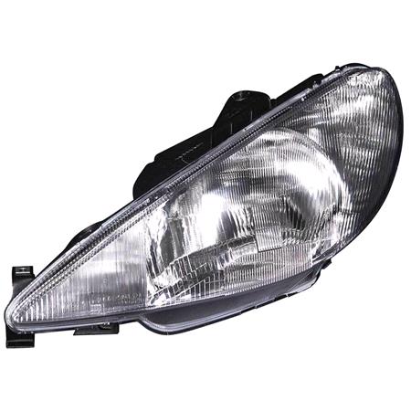 Left Headlamp (Single Reflector, Original Equipment) for Peugeot 206 SW 1999 2003