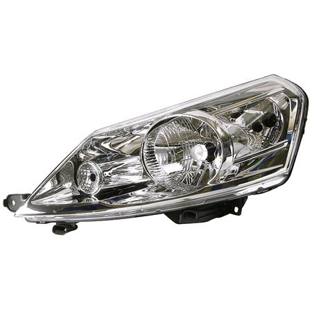 Left Headlamp (Halogen, Takes H4 Bulb, Supplied With Motor & Bulb, Original Equipment) for Peugeot EXPERT Flatbed / Chassis 2007 on