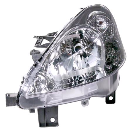 Left Headlamp (Halogen, Takes H4 Bulb, Supplied With Motor & Bulb, Original Equipment) for Peugeot PARTNER van 2008 on