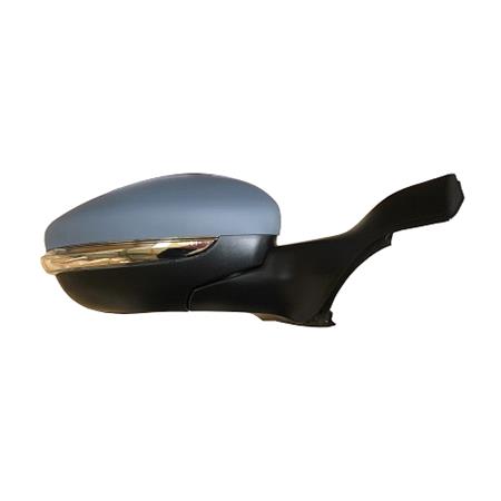 Right Wing Mirror (electric, heated, indicator, power folding, primed cover) for Peugeot 208 2012 2018