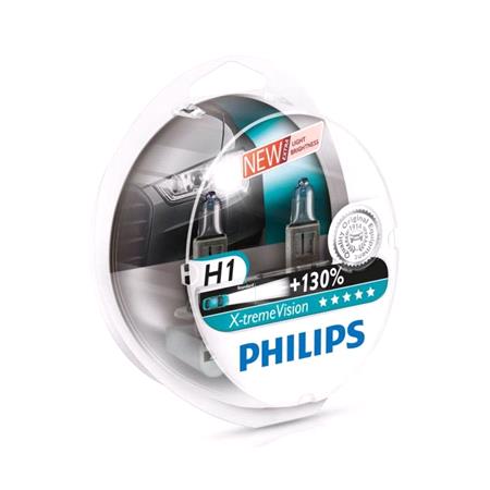 Philips X tremeVision H1 Bulbs for Fiat Doblo Mpv 2010 Onwards