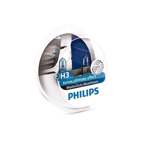 Philips 24V 70W H3 PK22s MasterDuty BlueVision Bulb   Twin Pack