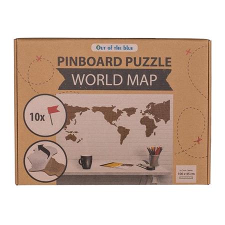 World Map Puzzle Pinboard   Cork