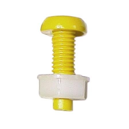 Number Plate Screws & Nuts   Yellow   Pack of 50