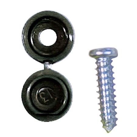 Number Plate Caps & Screws   Black   Pack of 50