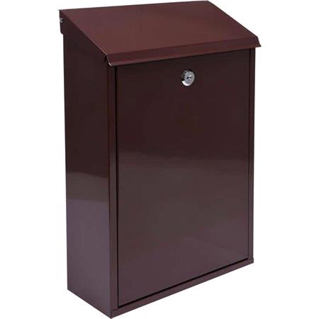 All Weather Wall Mounted Post Box   Brown