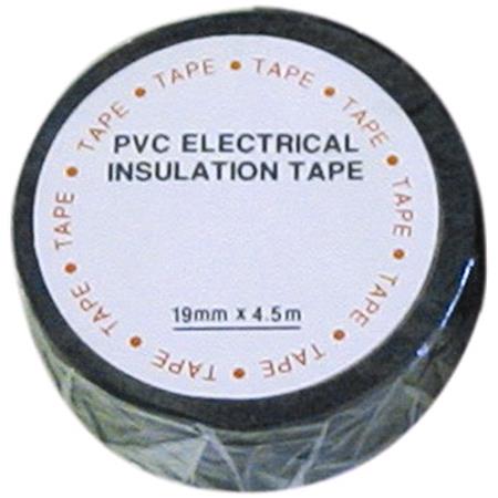 PVC Insulation Tape   Black 19mm x 20m   Pack Of 10