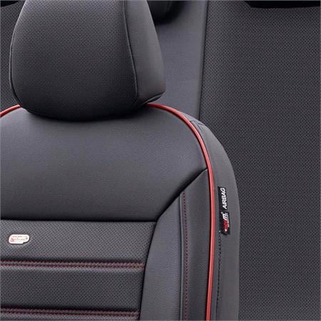 Premium Fabric Car Seat Covers LUXURY LINE   Black Red For Lexus NX II 2021 Onwards