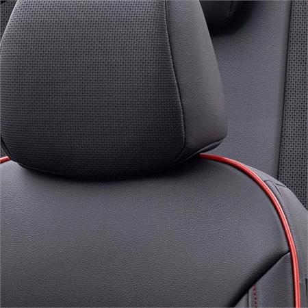 Premium Fabric Car Seat Covers LUXURY LINE   Black Red For Hyundai ACCENT Saloon 2005 2010