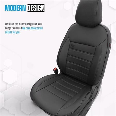 Premium Fabric Car Seat Covers LUXURY LINE   Black For Volvo XC40 2017 Onwards