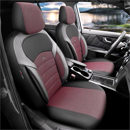Premium Lacoste Leather Car Seat Covers NOVA SERIES   Red For Hyundai ATOS 1998 2007