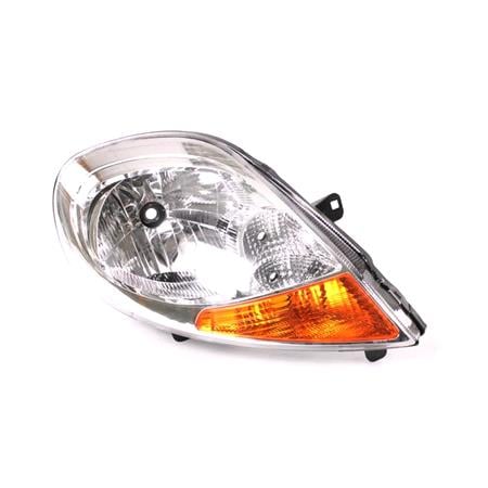 Right Headlamp (With Amber Indicator, Halogen, Takes H4 Bulb, Supplied With Motor & Bulb, Original Equipment) for Renault TRAFIC II Bus 2007 on