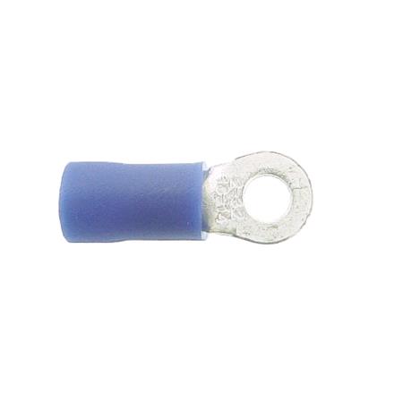 Wot Nots Wiring Connectors   Blue   Ring   3.2mm   Pack of 4
