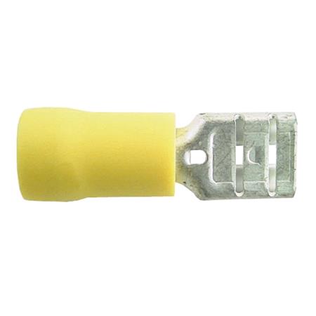 Wot Nots Wiring Connectors   Yellow   Female Slide On 250   6.3mm   Pack of 2