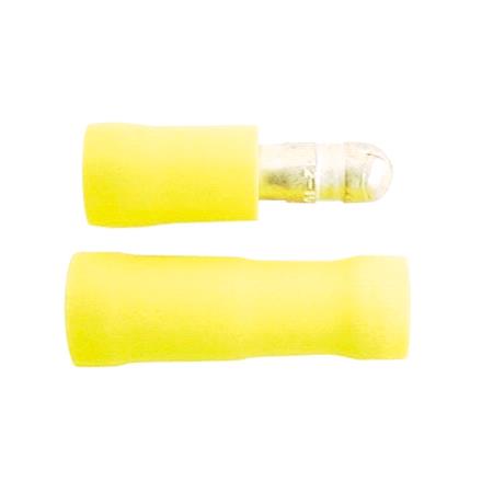 Wot Nots Wiring Connectors   Yellow   Male Bullet   Pack of 2