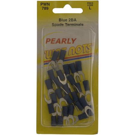 Wot Nots Wiring Connectors   Blue   Fork   5mm   Pack of 25
